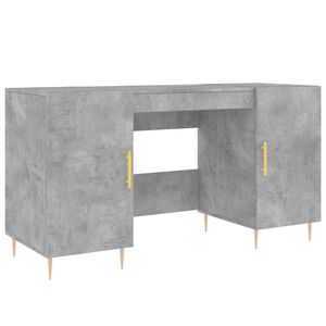 vidaXL betonsz&uuml;rke szerelt fa &iacute;r&oacute;asztal 140 x 50 x 75 cm