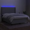 vidaXL vil&aacute;gossz&uuml;rke sz&ouml;vet rug&oacute;s &eacute;s LED-es &aacute;gy matraccal 140x190 cm