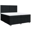 vidaXL fekete sz&ouml;vet rug&oacute;s &aacute;gy matraccal 200 x 200 cm