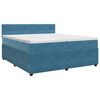 vidaXL Boxspring &aacute;gy matraccal S&ouml;t&eacute;t k&eacute;k 200 x 200 cm B&aacute;rsony