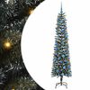 vidaXL Mű kar&aacute;csonyfa 300 LED-del Z&ouml;ld 180 cm PVC &eacute;s Műanyag &eacute;s Ac&eacute;l