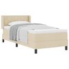vidaXL Boxspring &aacute;gy matraccal Kr&eacute;m 100 x 200 cm Sz&ouml;vet &eacute;s M&eacute;rn&ouml;ki Fa