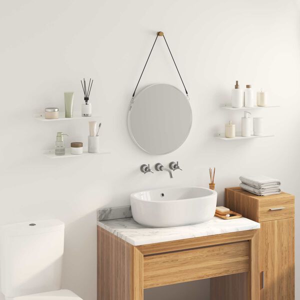 vidaXL Lebegő polc Falra szerelhető 4 pcs Feh&eacute;r 40 x 18 x 2,5 cm Ac&eacute;l