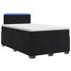 vidaXL Boxspring &aacute;gy matraccal &eacute;s LED-del Fekete 120 x 190 cm B&aacute;rsony