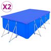 vidaXL 2 db n&eacute;gysz&ouml;gletes PE medencetakar&oacute; 90 g/nm 540 x 270 cm