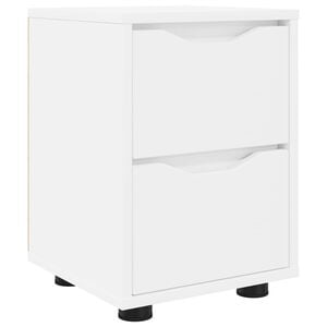 vidaXL &Eacute;jjeli asztal Feh&eacute;r 30,5 x 30 x 43 cm Szerelt Fa