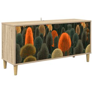 vidaXL TV szekr&eacute;ny ZAANDAM 102 x 33 x 50 cm Sonoma Szerelt Fa