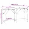 vidaXL Konzolasztal k&eacute;zműves t&ouml;lgy 140 x 29 x 75 cm Faanyag