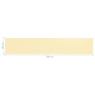 vidaXL bézs színű HDPE erkélytakaró 90 x 500 cm