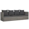 vidaXL sz&uuml;rke polyrattan k&uuml;lt&eacute;ri t&aacute;rsalg&oacute;kanap&eacute; p&aacute;rn&aacute;kkal