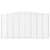 vidaXL íves horganyzott vas gabion kosár 400x30x200/220 cm