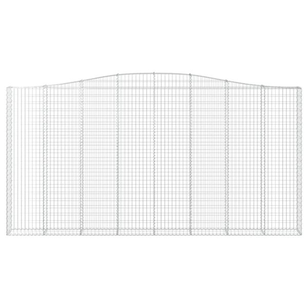 vidaXL íves horganyzott vas gabion kosár 400x30x200/220 cm