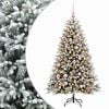 vidaXL Műfenyő g&ouml;mb&ouml;kkel 240 cm 300 LED Meleg feh&eacute;r PVC &eacute;s f&eacute;m