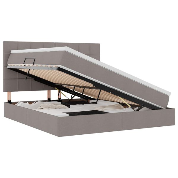 vidaXL &Aacute;gy t&aacute;rol&oacute;val &eacute;s matraccal T&oacute;psz&iacute;nű 160 x 200 cm Poli&eacute;szter