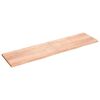 vidaXL vil&aacute;gosbarna kezelt t&ouml;m&ouml;r t&ouml;lgyfa fali polc 200 x 50 x (2-4) cm