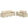 vidaXL Kanap&eacute; 2 pcs Kr&eacute;m 219 x 80 x 82 cm sz&ouml;vet
