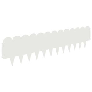 vidaXL Fűszeg&eacute;lyez&eacute;s 10 db 103 x 25 cm Ac&eacute;l Feh&eacute;r