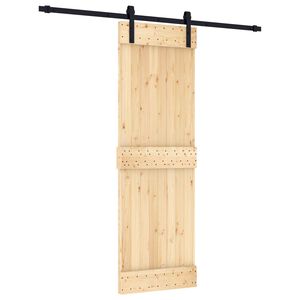 vidaXL Cs&uacute;sz&oacute; ajt&oacute; Term&eacute;szetes &eacute;s Fekete 70 x 210 cm Szil&aacute;rd Fenyőfa
