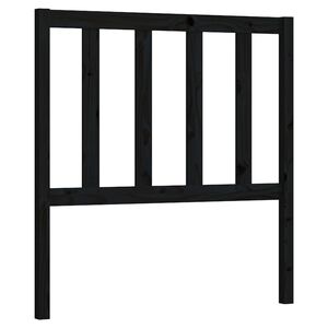 vidaXL fekete t&ouml;m&ouml;r fenyőfa &aacute;gyfejt&aacute;mla 106 x 4 x 100 cm