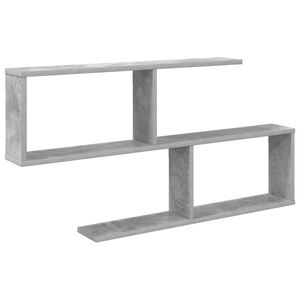 vidaXL Falpolc Betonsz&uuml;rke 100 x 12 x 50,5 cm Szerelt Fa