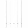 vidaXL Be&aacute;gyazott ker&iacute;t&eacute;soszlop 5 pcs Ez&uuml;st 200 cm Porsz&oacute;rt ac&eacute;l