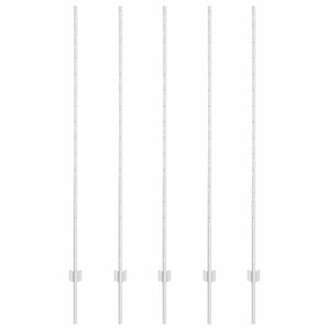 vidaXL Be&aacute;gyazott ker&iacute;t&eacute;soszlop 5 db Ez&uuml;st 200 cm Porsz&oacute;rt ac&eacute;l