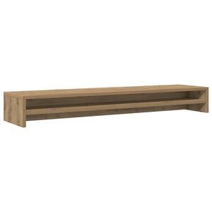 vidaXL monitor&aacute;llv&aacute;ny k&eacute;zműves t&ouml;lgyfa 100 x 24 x 13 cm redőz&ouml;tt fa
