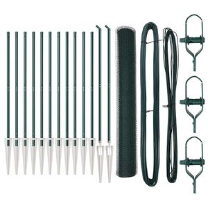 vidaXL Hatsz&ouml;gletű ker&iacute;t&eacute;s oszlopokkal 25 x 1,4 m PVC-bevonatos ac&eacute;l