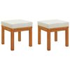 vidaXL 2 db t&ouml;m&ouml;r ak&aacute;cfa kerti &uuml;lőke p&aacute;rn&aacute;kkal 40 x 40 x 42 cm
