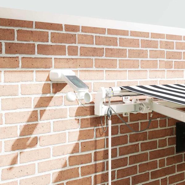 vidaXL antracitsz&uuml;rke-feh&eacute;r LED-es automata napellenző 450 x 300 cm