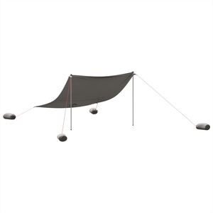 vidaXL sz&uuml;rke strandnapernyő homokr&ouml;gz&iacute;tőkkel 304x300 cm