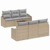 vidaXL Kanap&eacute; Szett 7 db Beige &eacute;s Vil&aacute;gossz&uuml;rke 55 x 55 x 37 cm