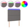 vidaXL sz&uuml;rke műbőr LED-es fejt&aacute;mla 80x5x118/128 cm