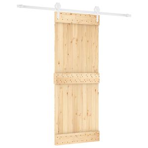 vidaXL Cs&uacute;sz&oacute; ajt&oacute; 80 x 210 cm Szil&aacute;rd Fenyőfa (Nem Kezelt)