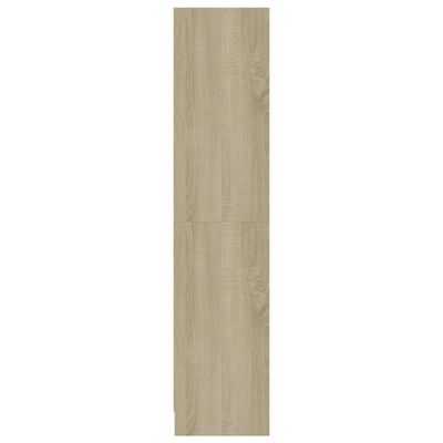 vidaXL 3 szintes sonoma színű szerelt fa könyvszekrény 60x24x109 cm