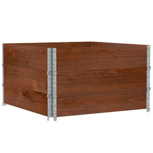 vidaXL barna t&ouml;m&ouml;r fenyőfa kerti n&ouml;v&eacute;nytart&oacute; 100 x 100 cm