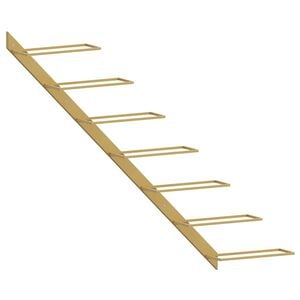 vidaXL arany f&eacute;m falra szerelhető bortart&oacute; &aacute;llv&aacute;ny 7 palacknak