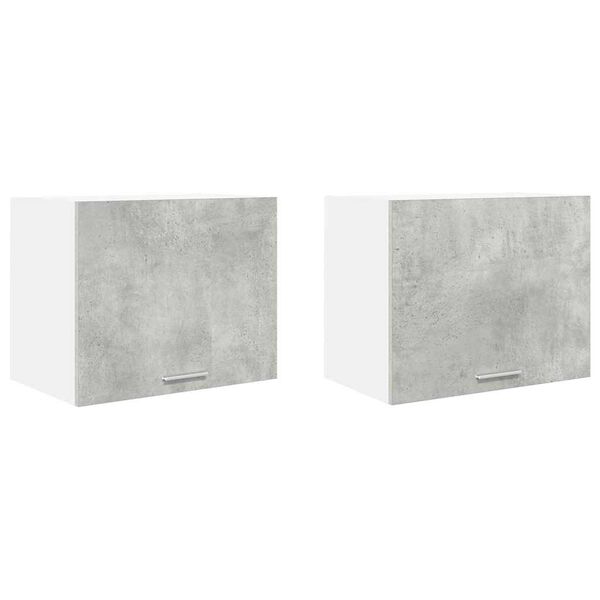 vidaXL F&uuml;ggő szekr&eacute;ny 2 pcs Beton sz&uuml;rke &eacute;s feh&eacute;r 50 x 31 x 40 cm