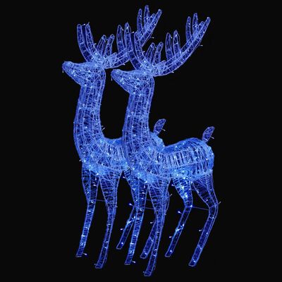vidaXL 2 db kék XXL akril karácsonyi rénszarvas 250 LED 180 cm