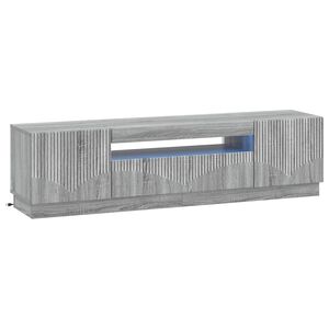 vidaXL LED TV szekr&eacute;ny Sz&uuml;rke Sonoma Szerelt Fa