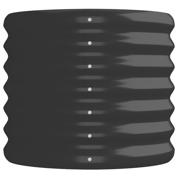 vidaXL antracitszürke horganyzott acél kerti magaságyás 152x40x36 cm