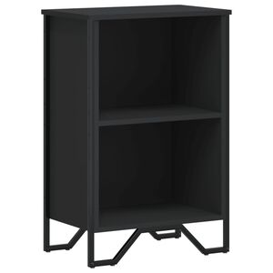 vidaXL fekete szerelt fa k&ouml;nyvszekr&eacute;ny 50 x 31 x 74,5 cm