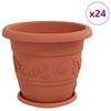 vidaXL N&ouml;v&eacute;nycser&eacute;p 24 db T&eacute;gla V&ouml;r&ouml;s &Oslash; 34 x 28 cm Műanyag