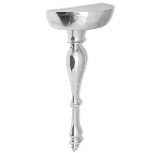 vidaXL Falra szerelhető ez&uuml;st alum&iacute;nium polc/konzolasztal 35x17x81 cm