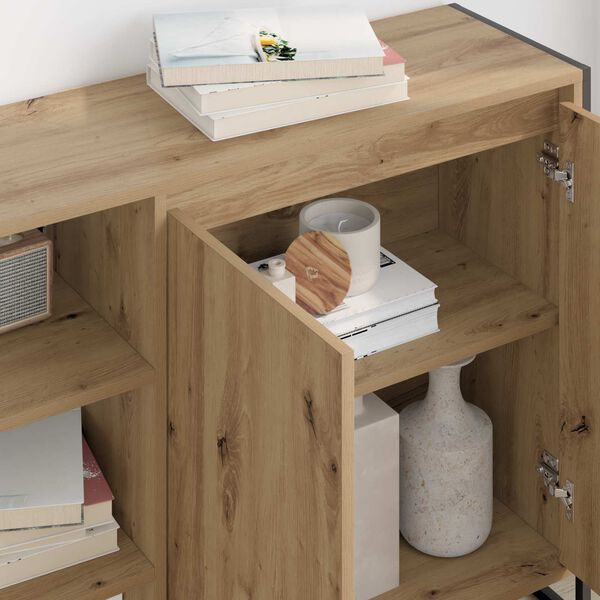 vidaXL Oldals&oacute; szekr&eacute;ny Műv&eacute;szi t&ouml;lgy 96.5 x 30 x 75 cm Faanyag