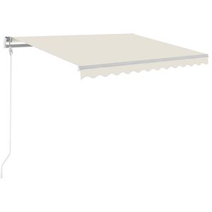 vidaXL kr&eacute;msz&iacute;nű automata sz&eacute;l&eacute;rz&eacute;kelős &eacute;s LED-es napellenző 300x250cm