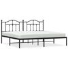 vidaXL fekete f&eacute;m &aacute;gykeret fejt&aacute;ml&aacute;val 193 x 203 cm