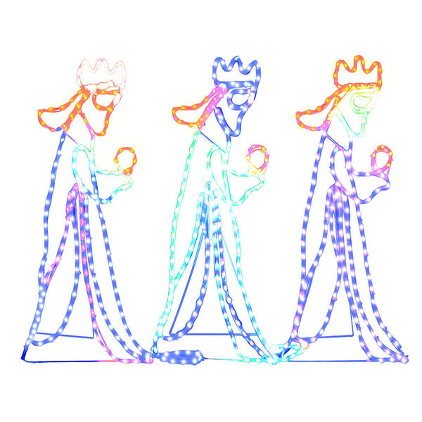 vidaXL kar&aacute;csonyi "h&aacute;rom kir&aacute;lyok" figura 504 LED-del 99,5 x 45,5 cm