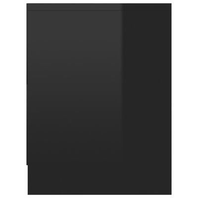 vidaXL 2 db magasfényű fekete forgácslap éjjeliszekrény 40x30x40 cm