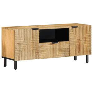 vidaXL barna t&ouml;m&ouml;r mang&oacute;fa TV-szekr&eacute;ny 105 x 33 x 46 cm